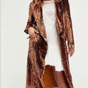 Free People Danni Velvet Duster